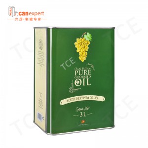3L Food Grade Rectangular Extra Virgin Olive Oil Tin Can 2 litres/litre Rectangle d\'huile de cuisson d\'huile d\'emballage