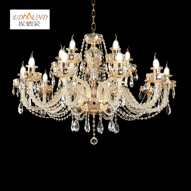 1312-10+5 Décoration de luxe de lustre en cristal moderne