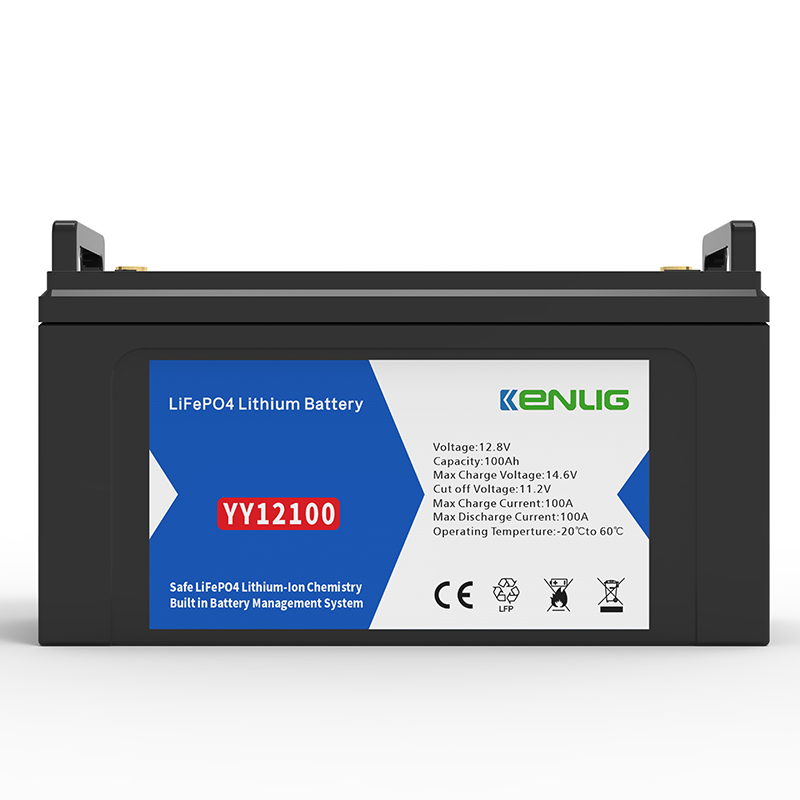 Batterie en plastique portable Kenlig 12.8V 100/120/150/200AH Utilisé dans la maison Système de stockage d'énergie solaire commerciale Batterie au lithium