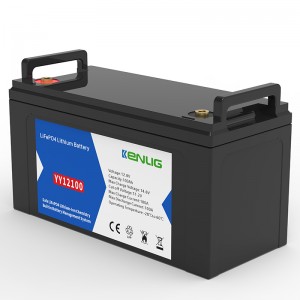 Batterie en plastique portable Kenlig 12.8V 100/120/150/200AH Utilisé dans la maison Système de stockage d\'énergie solaire commerciale Batterie au lithium