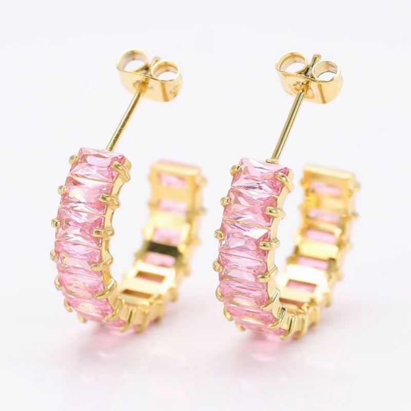 316L en acier inoxydable Dernières boucles d'oreilles en poudre en poudre