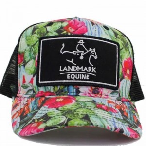 Chapeur de camionneur en filet en tissu imprimé à 5 panneaux