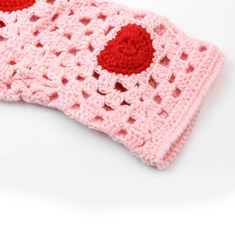 Crochet creuse Crochet Femelle Pull Love Brodery Tricoting Cardigan Pull