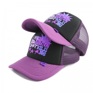 Chapelier de camionneur de broderie personnalisé Princement d\'impression bouffante Logo Cassan de camionneur en mousse de mousse Plaine