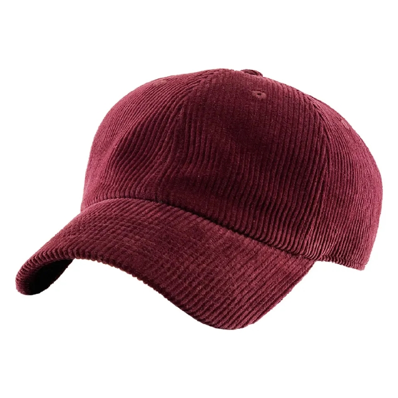 Cordiction de baseball en velours 6 Panneau vierge papa Cap Sport Winter Hat Coup de broderie personnalisée Logo