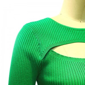 Couleur de couleur unie surdimensionnée Coure coure de cou sexy robe femme Vêtements Vêtements Filles Pullover