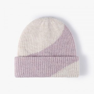 Hiver extérieur simple femelle femelle chaude de couleur laine tricot chapeau de mode