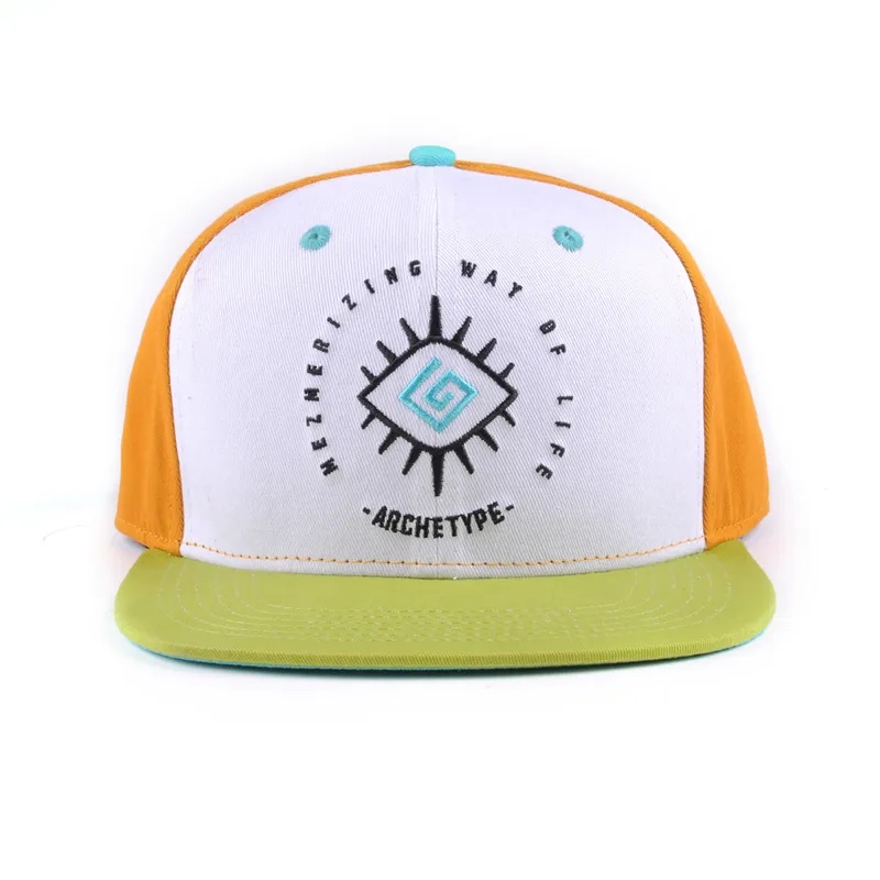 Hiphop Custom Logo Flat Bill Color Block Baby Kid
