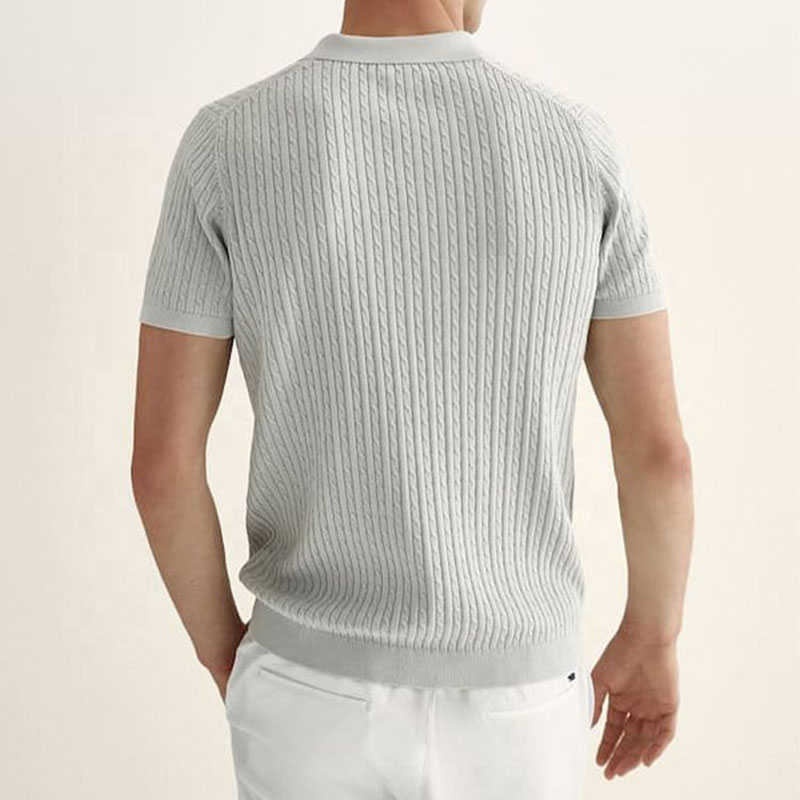 Superfine Designer Custom Summer à manches courtes en tricot et pulls de coton pour hommes