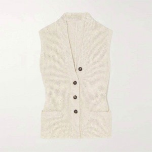 Knitwear Factory Custory 2023 Femmes Vêtements Été Vêtements d\'été Pullat de cou de cou de couche à manches