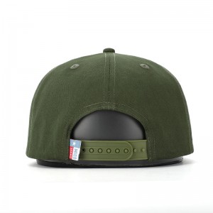 OEM Custom High Quality Classic 5 Panel Panel Army Cotton Broderie Patch Patch Logo Rope Snapback Cap