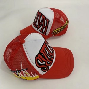 Version complète de grande taille de haute qualité du logo personnalisé du chapeau de camionneur de broderie