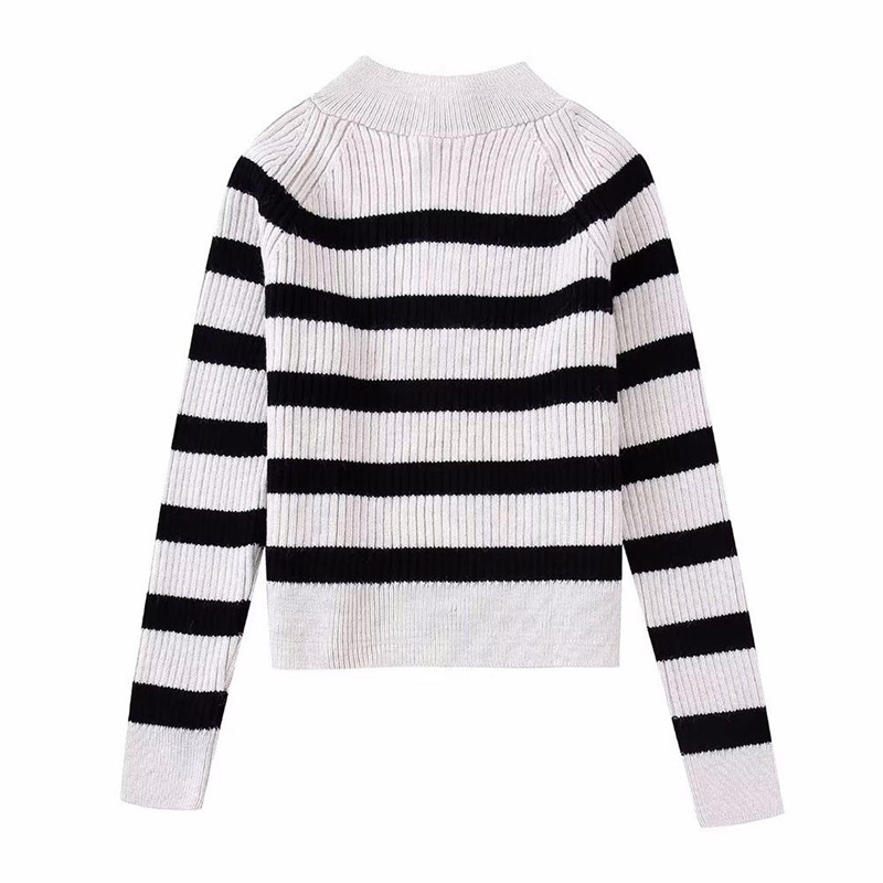 Automne Nouveau pull en tricot de mode Mode vintage à manches longues à manches longues à manches longues Chic Tops