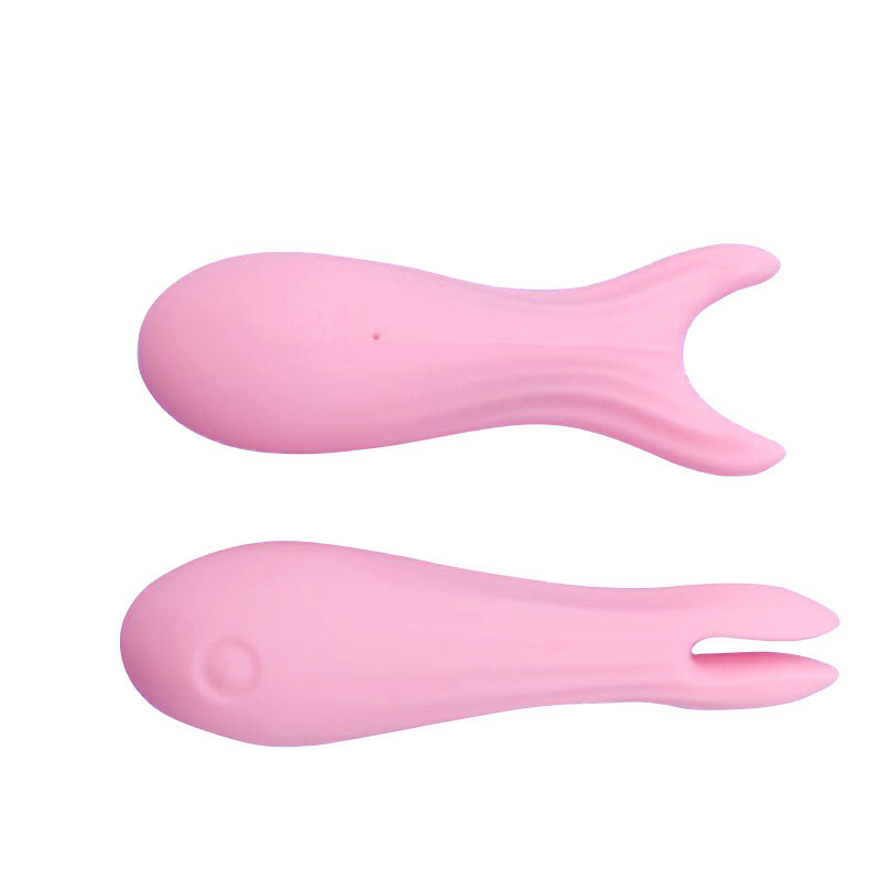 jouet sexuel adulte vibrant la baguette de vibrateur (petite fourche de poisson rose)
