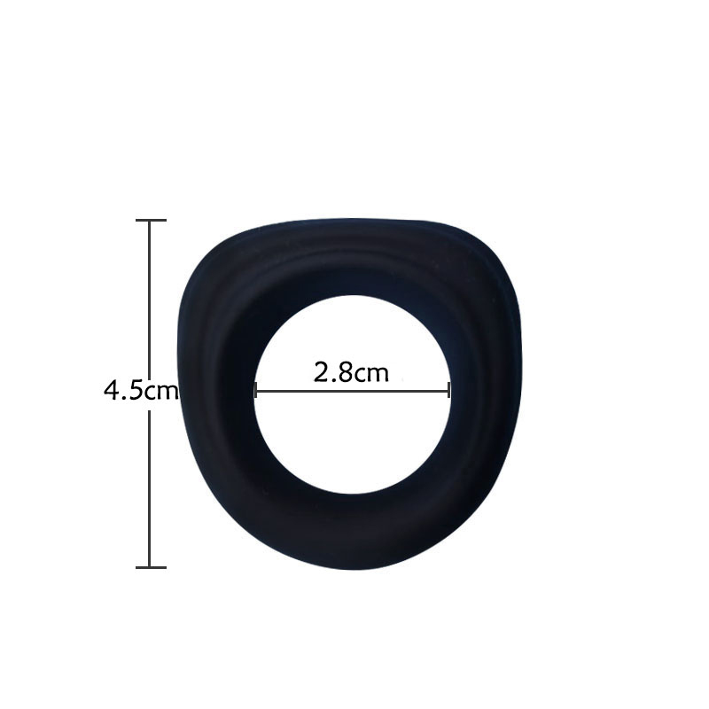 Factory en gros Meilleur prix Male Delay Ejaculation Soft Silicone Penis Cock Rings for Men (Ring de forme spéciale blanc&black)