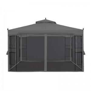 10 \\\\ \'x 10 \\\\\' Steel Extérieur Patio Gazebo Garden Cauve avec rideaux en maille amovible Toppulé beige
