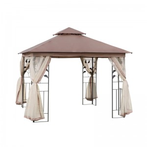 10 \\\\ \'x 10 \\\\\' Steel Extérieur Patio Gazebo Garden Cauve avec rideaux en maille amovible
