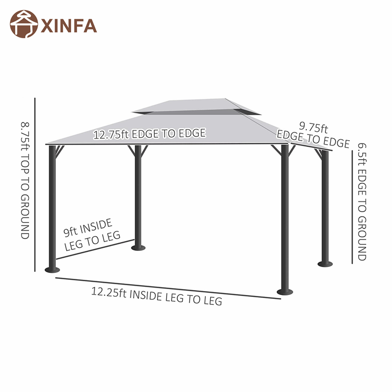 10 \\ 'x 13 \\' Patio Gazebo Double Roof Outdoor Gazebo Colon