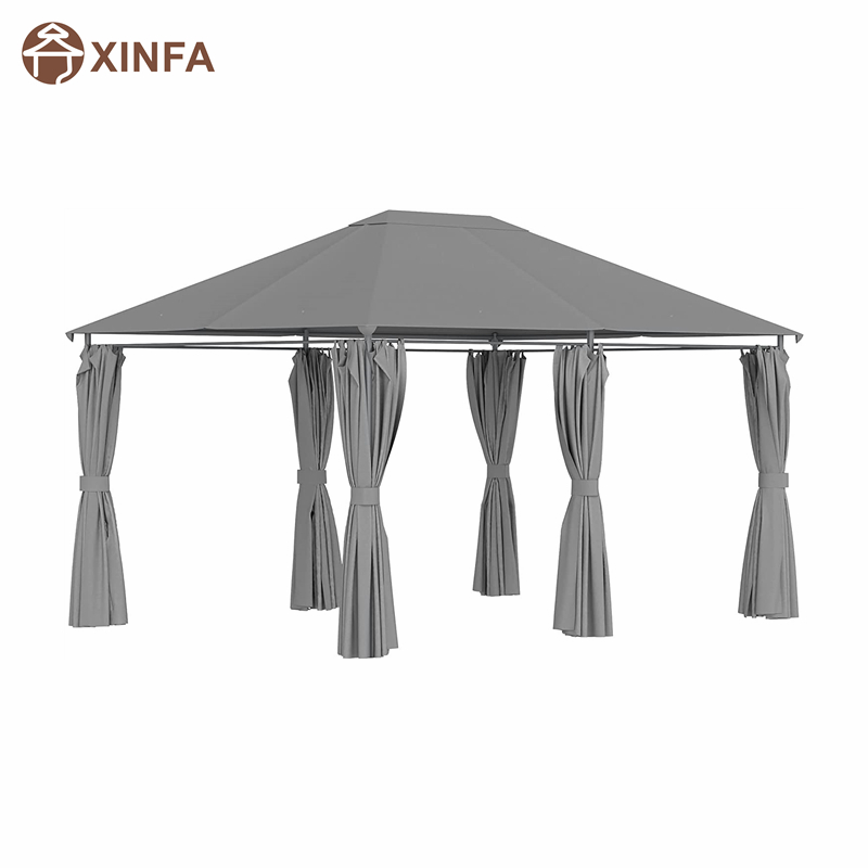 10 \\ 'x 13 \\' SHELTER DE COMPAUX DE GAZEBO PATIO EXTÉRIEUR AVEC 6 LATÉES AMOVABLES, GRENE