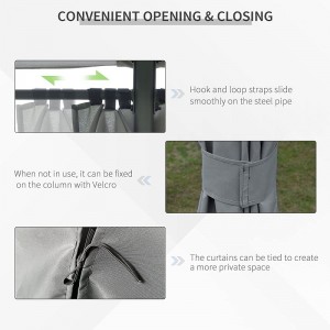 10 \\\\ \'x 13 \\\\\' SHELTER DE COMPAUX DE GAZEBO PATIO EXTÉRIEUR AVEC 6 LATÉES AMOVABLES, GRENE