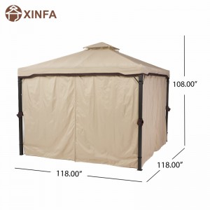 10 \\\\ \'x 10 \\\\\' Gazébo Block Sun Shade Canopy, tente imperméable, gazebo extérieur avec rideaux