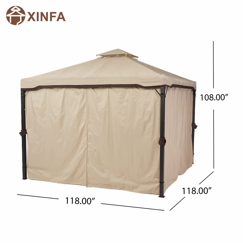 10 \\ 'x 10 \\' Gazébo Block Sun Shade Canopy, tente imperméable, gazebo extérieur avec rideaux