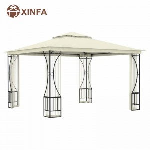 Gazebo extérieur Gazébopie de gazebos imperméable avec un filet de moustique à quatre côtés, blanc