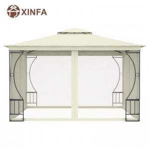 Gazebo extérieur Gazébopie de gazebos imperméable avec un filet de moustique à quatre côtés, blanc