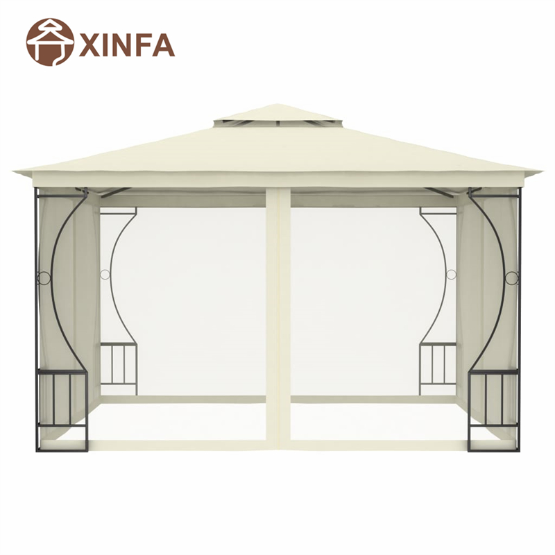 Gazebo extérieur Gazébopie de gazebos imperméable avec un filet de moustique à quatre côtés, blanc