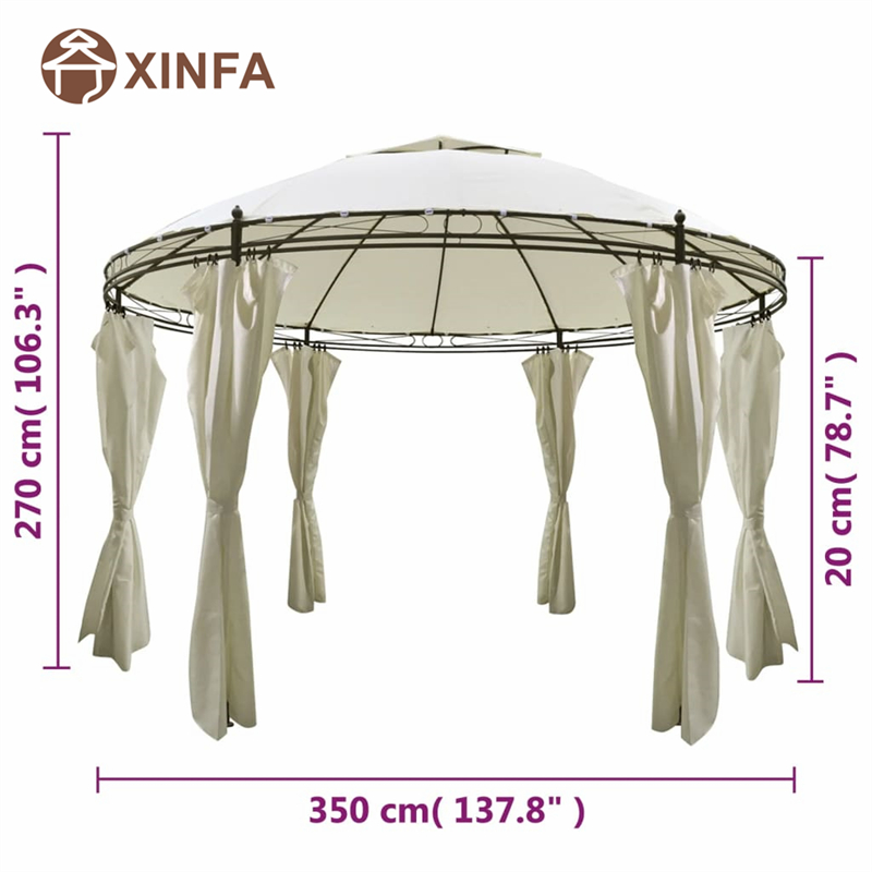 Mariage Marquee Arch Top Jardin Pergolas Gazebo Outdoor Aluminium Gazebo Canopy Show Tents