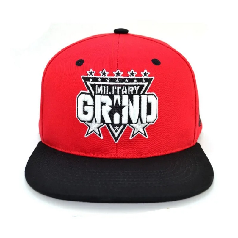 China en gros de Chine Flat personnalisé Broidered Snapback Cap Hat