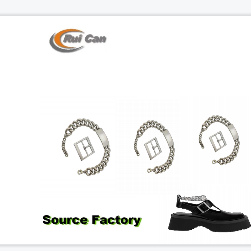 boucle de chaussures+chaînes d'aluminium