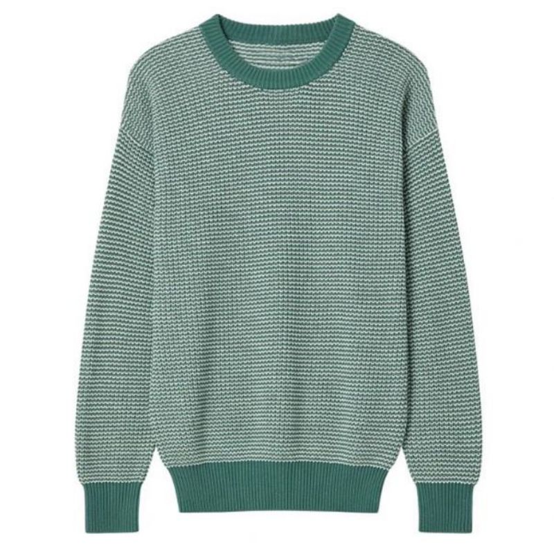 Mélangez des hommes couleurs en tricot et pull d'équipage à manches longues