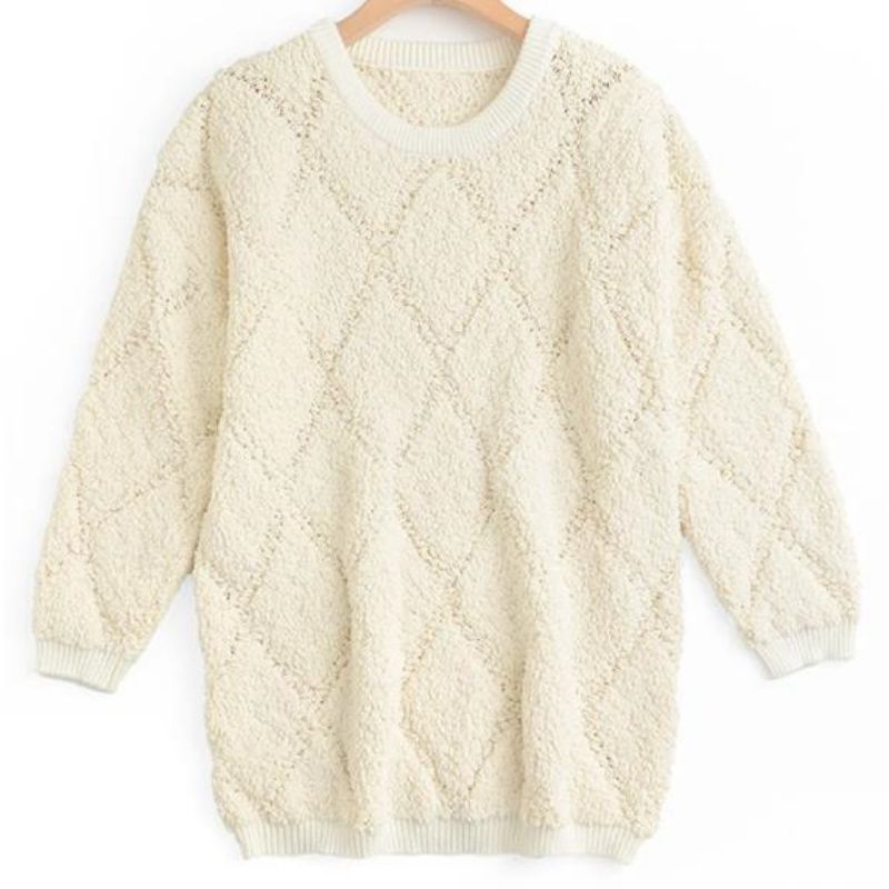 Casual Soft Touch Long-leveve Crewneck Women Sweater