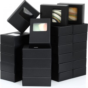 Boîte en papier de fenêtre personnalisée avec matériau PVC