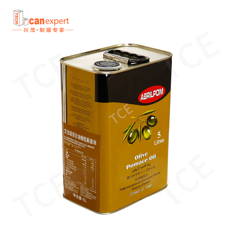 2L3L4L5L Grade alimentaire Rectangulaire Extra Vierge Olive d'huile d'huile Rectangle Rectangle d'huile de cuisson d'huile d'emballage