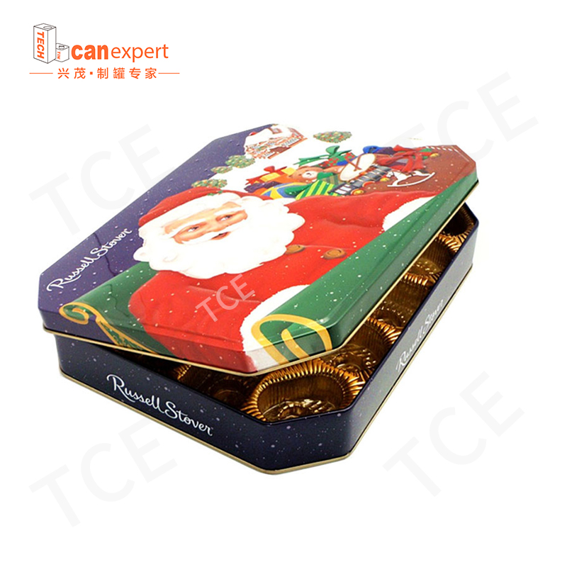 Boîte de coton d'artisanat de haute qualité personnalisée Boîte de bonbons au chocolat Boîte à biscuits en métal en métal