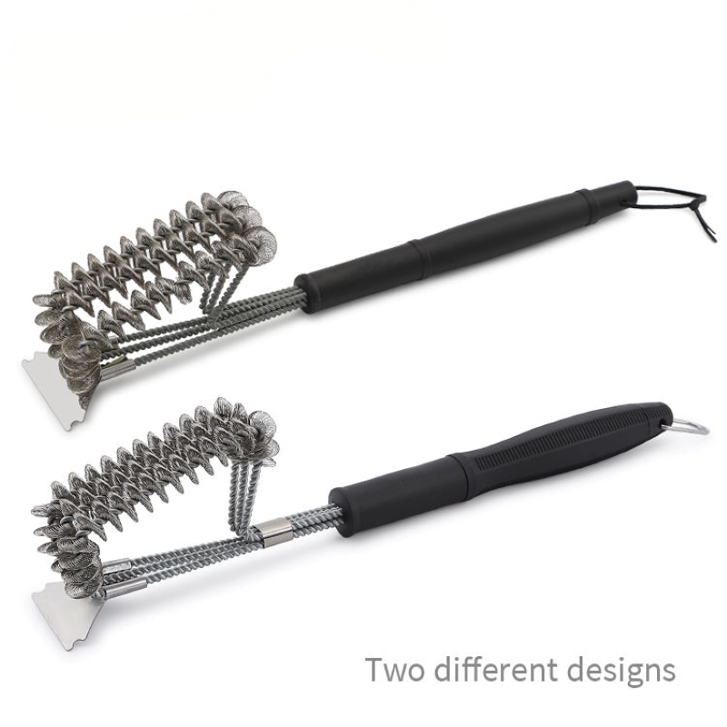 Poignée solide 2 en 1 en acier inoxydable Bristle BBQ Nettoyer de brosses de brosses
