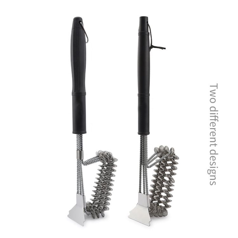Poignée solide 2 en 1 en acier inoxydable Bristle BBQ Nettoyer de brosses de brosses