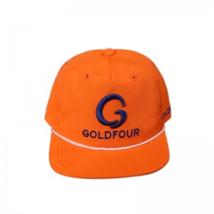 Boulangeur en vente en gros de Sécheur rapide 5 Panneau 3D Sportsnon structurés Nylon Running Hat Snapback Cap avec corde