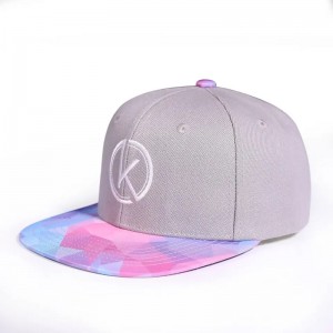 Nouveau style 6 panneau Hip-Hop Snap Back Capulades floral Rquier à bord Flat Print Snapback Hat réglable