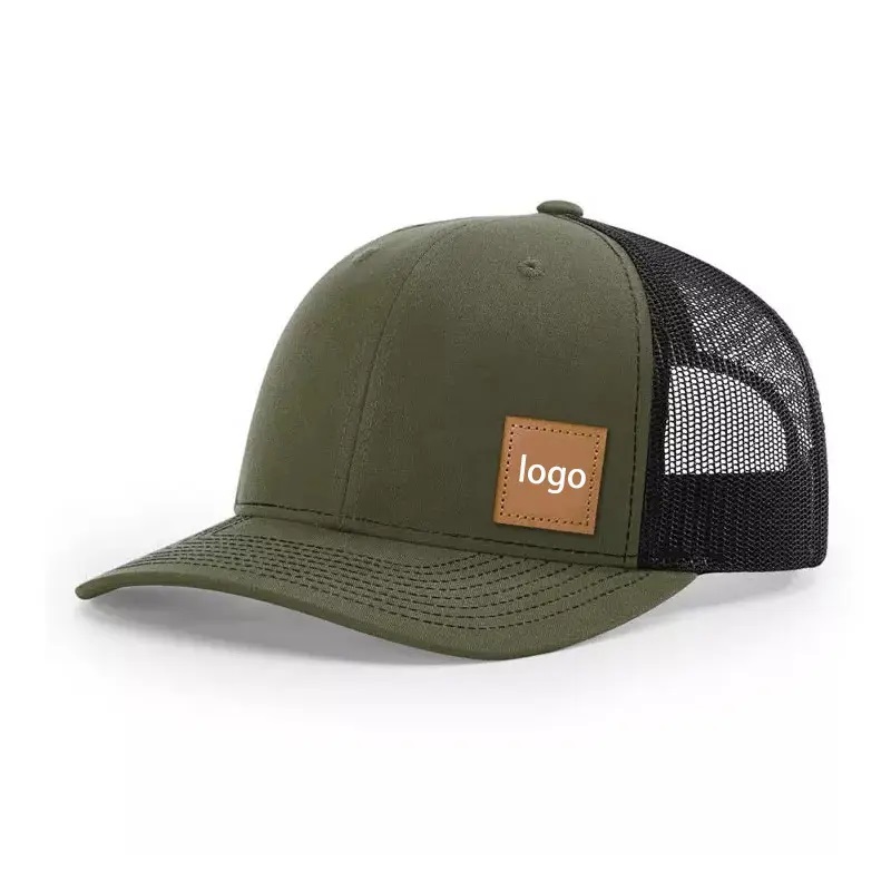 Mesh pain et personnalisé Broided Baseball Basball Cap Dad Trucker Chapeur de camionneur