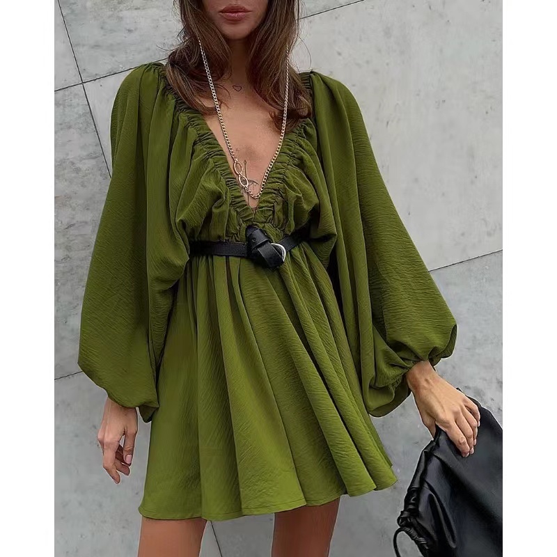 Retro Design Casual Vin V-Neck Color Clove Blouse Automne NOUVELLE LANCE LANTER