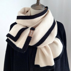 Écarpe hivernale tricotée Couleur de contraste chaud personnalisé Les femmes douces écharpes tricot