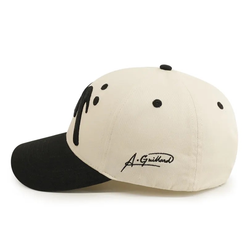 Chapeau de baseball à deux tons unisexe personnalisé 3D Logo 6 panneau courbe courbée de baseball courbée