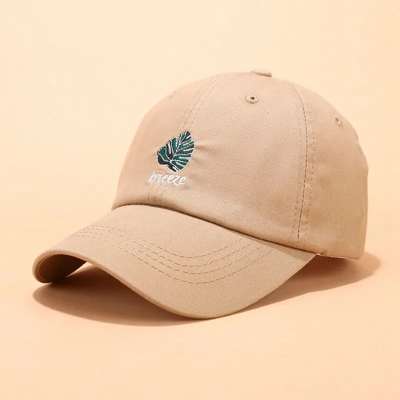 100% coton personnalisé 6 panneaux papa, logo brodé, logonon structuré chapeau personnalisé