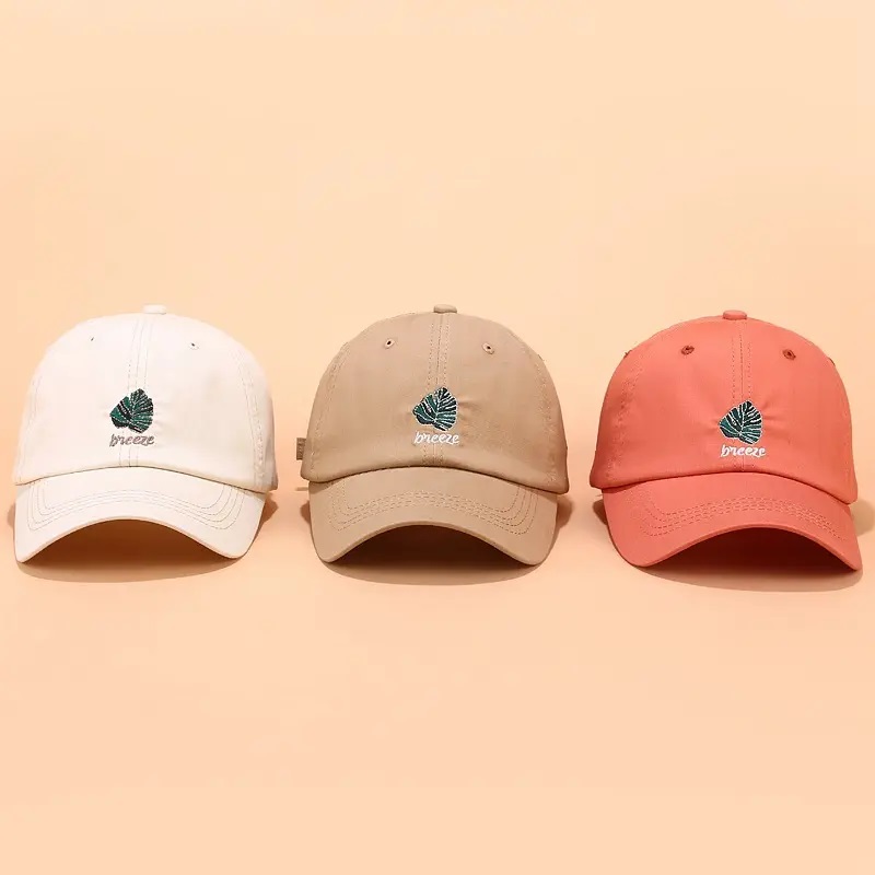 100% coton personnalisé 6 panneaux papa, logo brodé, logonon structuré chapeau personnalisé