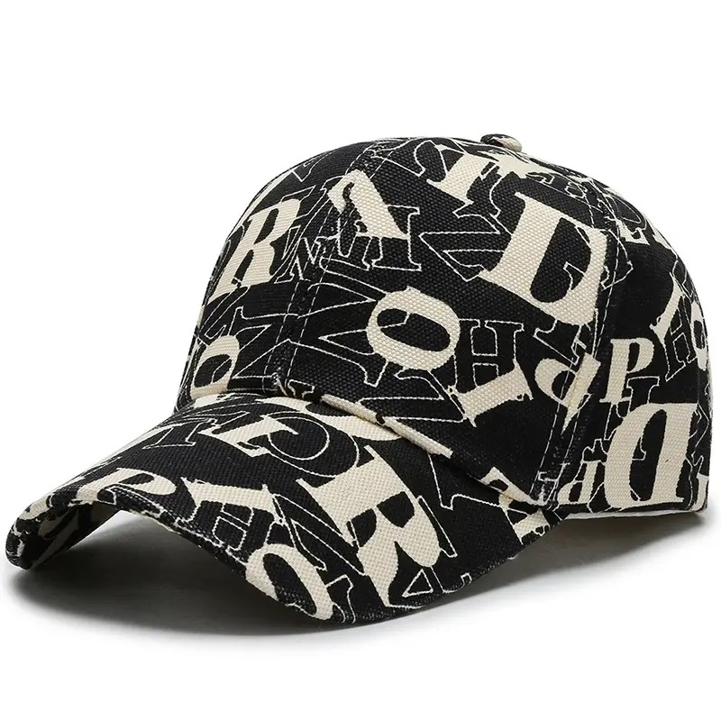 Nouvelle lettre 6 chapeaux de panneau Snapback Sports Caps Baseball Coton Plain Hats for Men Womens