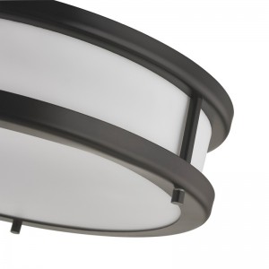 Lampe plafond de l\'hôtel Delta avec finition en bronze foncé à la salle d\'or et couloir