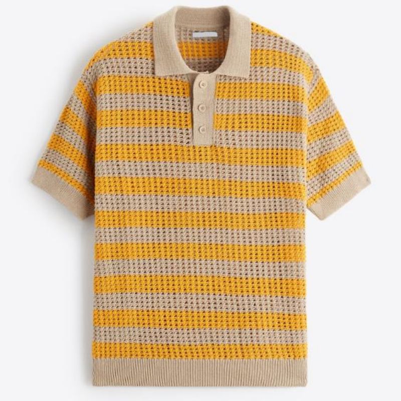 Spring d'été en gros Spring Summer Crochet en tricot Polo Sweater pour hommes